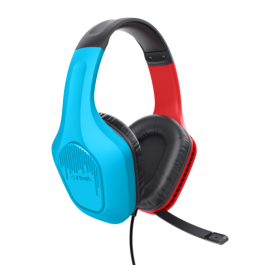 Trust Gaming GXT 416S Zirox Auriculares Gaming con Micrófono Jack 3.5 Azules y Rojos Multiplataforma PS5, PS4, Xbox, Switch, PC