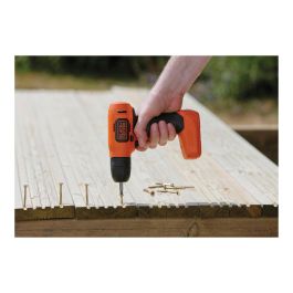 Black+Decker Taladro atornillador ultra compacto 7,2V BDCD8-QW - 10mm portabrocas, 400rpm, luz LED