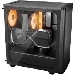 be quiet! Pure Base 501 LX Negra Torre PC Midi con Ventana Lateral, Iluminación RGB y 3x120mm Fans. Soporte ATX y USB-C.