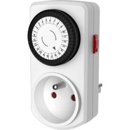 Temporizador mecánico compacto - GAO - Programador 3680W - 16A - 96 ciclos de conmutación/día - Blanco