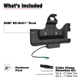 RAM Mounts RAM-HOL-SAM52CPU Base de Carga USB-C para Samsung Galaxy Tab Active4 Pro y Tab Active Pro, Negro/Verde