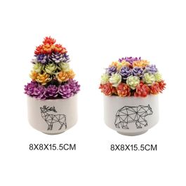 DKD Home Decor Set 4 Plantas Decorativas Modernas Surtidas Multicolor de Gres y PE - 8 x 15.5 x 8 cm Precio: 9.5469. SKU: B1K7ZXPGE4
