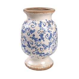 Florero Romimex Azul Blanco Porcelana 18 x 27 x 18 cm Precio: 39.49999988. SKU: B1C2BHDAY9