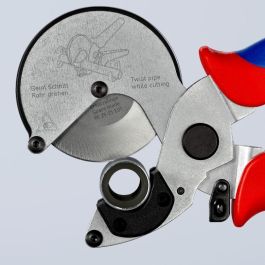 Knipex Tijeras para tubos, para Plástico y Aluminio, Negro/Azul/Rojo, corte hasta 2,6 cm, 210 mm