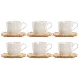 Cafe Basicos DKD Home Decor Blanco Natural 8 x 7 x 11 cm Set de 6