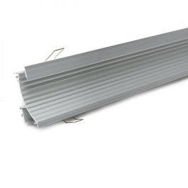 Perfíl Aluminio para Tira LED Instalación Escaleras - Difusor Opal x 1M