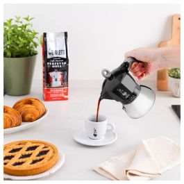 Bialetti MOKA 2TZ Induction Cafetera Italiana Negra para 2 Tazas Aluminio Inducción
