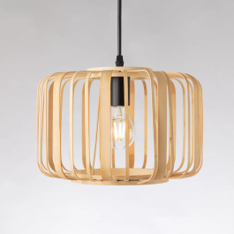 Linjiang Lámpara Colgante Ratán Boho-Chic Natural SKD-P80110