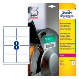Avery Etiquetas Adhesivas Extra Resistentes 99,1x67,7 mm Láser 8 X 10H Polietileno Flexible Precio: 19.94999963. SKU: B1B72MYM88