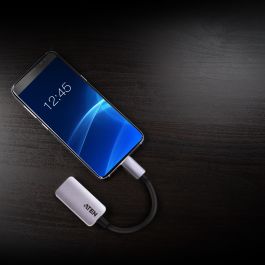 ATEN Adaptador USB-C a HDMI 4K UC3008A1 Plata, Soporta 4096 x 2160 a 60 Hz