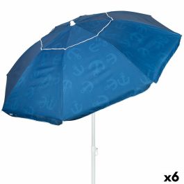 Sombrilla de playa Aktive Azul 220 x 210 x 220 cm (6 Unidades) Precio: 144.50000048. SKU: B1F6RKZCPL