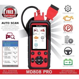 Autel MD808 PRO Caso de diagnóstico-Europa-Versión de soporte en Francia-2 años de garantía