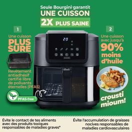 Freidora de Aire Bourgini 184172 Negro 8 L