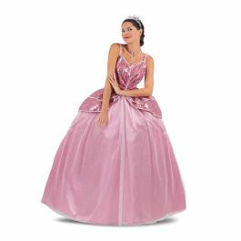 Disfraz princesa rosa tiara, vestido y enagua talla l