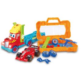 Tachan Camión de Fórmula 1 con Luces y Sonido, 36 Piezas Montables y Desmontables, Incluye Coche de Carreras y Almacenamiento, +3 Años Precio: 19.49999942. SKU: B19VT53724