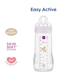 Mam Biberón Easy Active +6 meses 330 ml Tetina X flow Lila MAM9001616857966