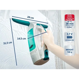 Leifheit 51001 Aspiradora Limpiaparabrisas Dry & Clean con Mango Integrado y Succión 360° - 28 cm