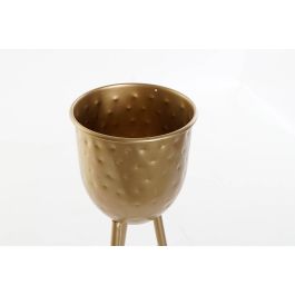 DKD Home Decor Macetero Dorado Metal 20 x 44 x 20 cm (2 Unidades)