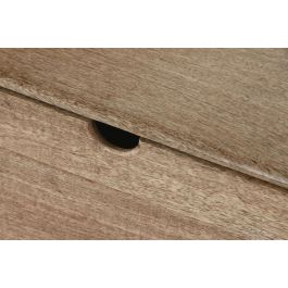 DKD Home Decor Mesita de Noche Urban Marrón de Madera de Mango con 2 Cajones 30 x 45 x 40 cm