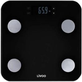 LIVOO DOM427N Báscula de pesaje corporal - 13 memorias de usuario - 180 kg - Bandeja de visualización LCD de vidrio templado - Negro Precio: 31.50000018. SKU: B1F9N8JXDM