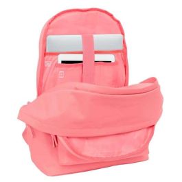 Safta Mochila Doble para Portátil 15.6" + USB F.C.Barcelona Chica Coral 31x44x18 cm