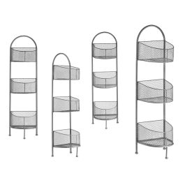 Estantería Metálica Ovalada 3 Pisos Plata - Giftdecor 21.2x97x28.5 cm (4 Unidades) Precio: 118.79000034. SKU: S3609054