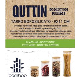 Quttin Tarro Boro Ottico Bamboo, 9x9x11.5 cm, 500 ml (12 Unidades) Quttin Tarro Boro Ottico Bamboo, 9x9x11.5 cm, 500 ml (12 Unidades)
