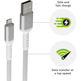 dbramante 1928 CB25ALGR7119 Cable USB-A a Lightning Blanco 2.5m