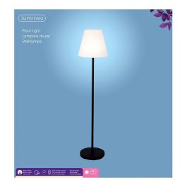 Lumineo 894459 Lámpara de Pie LED Recargable para Exterior e Interior con Mando a Distancia, Blanco y Negro, 150 cm