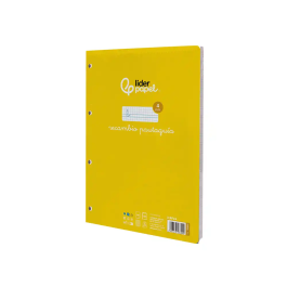 Liderpapel Recambio A4 Pautado Guía 100 Hojas 75gr Cuadriculado Pautado 4mm Con Margen 4 Taladros