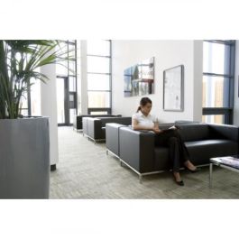 Nobo Vitrina Interior Fondo Metal 1902558 6 x A4 Hojas Blanco Aluminio 792 x 732 mm