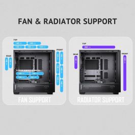 ANTEC FLUX SE Midi Tower para PC, Negro y Madera