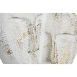 DKD Home Decor Figura Decorativa Urban Blanco Dorado Aluminio 23 x 10 x 30 cm