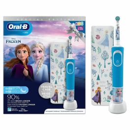 Cepillo de dientes eléctrico - ORAL-B - Niños 1 mango Frozen - 1 cabezal - 1 estuche de viaje - A partir de 3 años