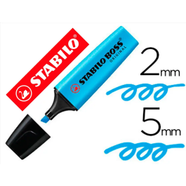 Stabilo Rotulador Boss Fluorescente Azul Trazo 2/5 mm antisecado hasta 4 horas Precio: 10.50000006. SKU: S8422789