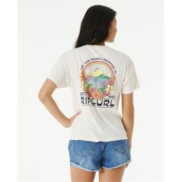 Camiseta de Manga Corta Mujer Rip Curl Brighter Sun Relaxed Blanco