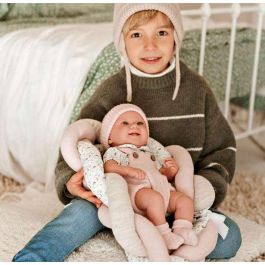 Muñecas Arias Muñeca Zoe Elegance 42 cm Rosa con Cojín (Cuerpo Vinilo, Niña)