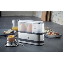 WMF 0415020011 2-Eierkocher, Cocedor de Huevos para 2 Huevos, Acero Inoxidable, Negro, 250W