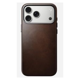 Nomad iPhone 17 Pro Max Funda de Cuero Tradicional Rustic Brown con Compatibilidad MagSafe - Resistente a Rayones y Polvo