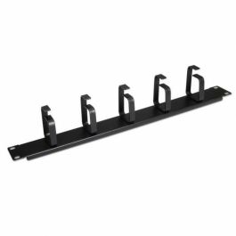 Aisens A141-0309 Organizador de Cables para Armario Rack Metálico 1U 19" con 5 Anillos Negro