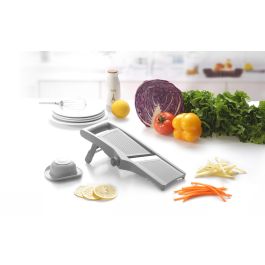 Quttin Mandolina Ajustable 3 Funciones - Cortador de Verduras Manual de 31,5 cm de Largo (6 Unidades)
