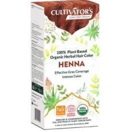 CULTIVATORS Tinte Orgánico de Henna para Cabello Ecocert 100g – Cobertura 100% Canas, Vegano y Natural Precio: 12.50000059. SKU: B13A79XGLB