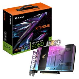 GIGABYTE AORUS GeForce RTX 5080 XTREME WATERFORCE WB 16G - Tarjeta Gráfica 16GB GDDR7, 256-bit, PCIe 5.0, Refrigeración Líquida, NVIDIA DLSS 4, Overclocked Precio: 1965.79000035. SKU: B162EZND7X