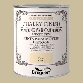 Rust-oleum Chalky Finish Pintura a la Tiza para Muebles, Color Crema, 750 ml, Acabado Vintage Mate, Efecto Empolvado, Multisuperficie, Bajo Olor, Pintura al Agua