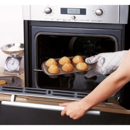 Pyrex 1452001 Molde para Muffins Redondo Acero al Carbono Antiadherente 6 Cavidades