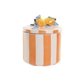 DKD Home Decor Limones 25 Bote Mediterraneo Naranja Amarillo Gres 10.2 x 12.5 x 10.2 cm (4 Unidades) Precio: 27.50000033. SKU: B1DAVE9FBB
