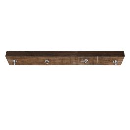 DKD Home Decor Lampara Techo Estilo Alpino Marron 15 x 86 x 118 cm Teca Reciclada y Cuerda Hecho a Mano