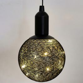 Bola decorativa brillante para colgar negro d15cm