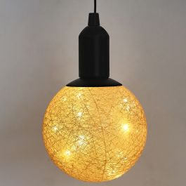 Bola decorativa brillante para colgar beige d15cm