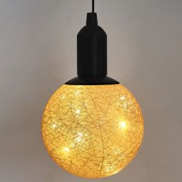 Bola Led Colgar Beige Home Deco Factory diámetro 15 cm